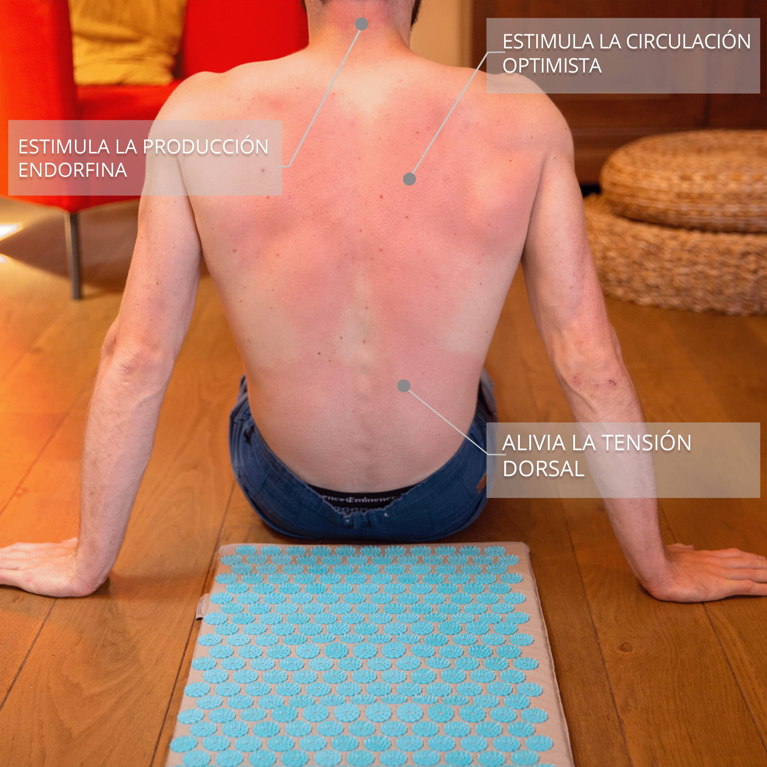 Kit de acupresión Fitem XL - Bolsa - Bola de masaje - Alivia dolores de Espalda y Cuello - Ciática - Masaje de espalda - Relajación muscular