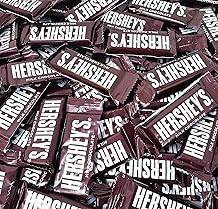 Hersheys Milk Chocolate Bars, Individually Wrapped Snack Size Chocolate Candy, Original Hershey Bars, Bulk Pack Of 2 Pounds