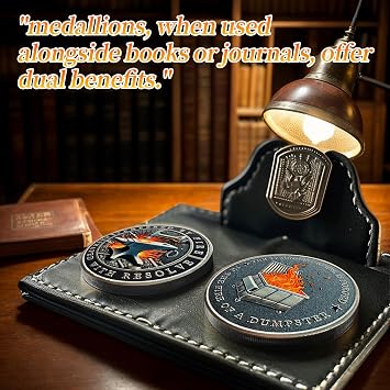 Dumpster Fire Challenge Coin - Funny Desk Accessories for Work - Emotional Support Pocket Token Gift - Hilarious Coin Office Gift - Employee Appreciation Medal (silver-color-02)