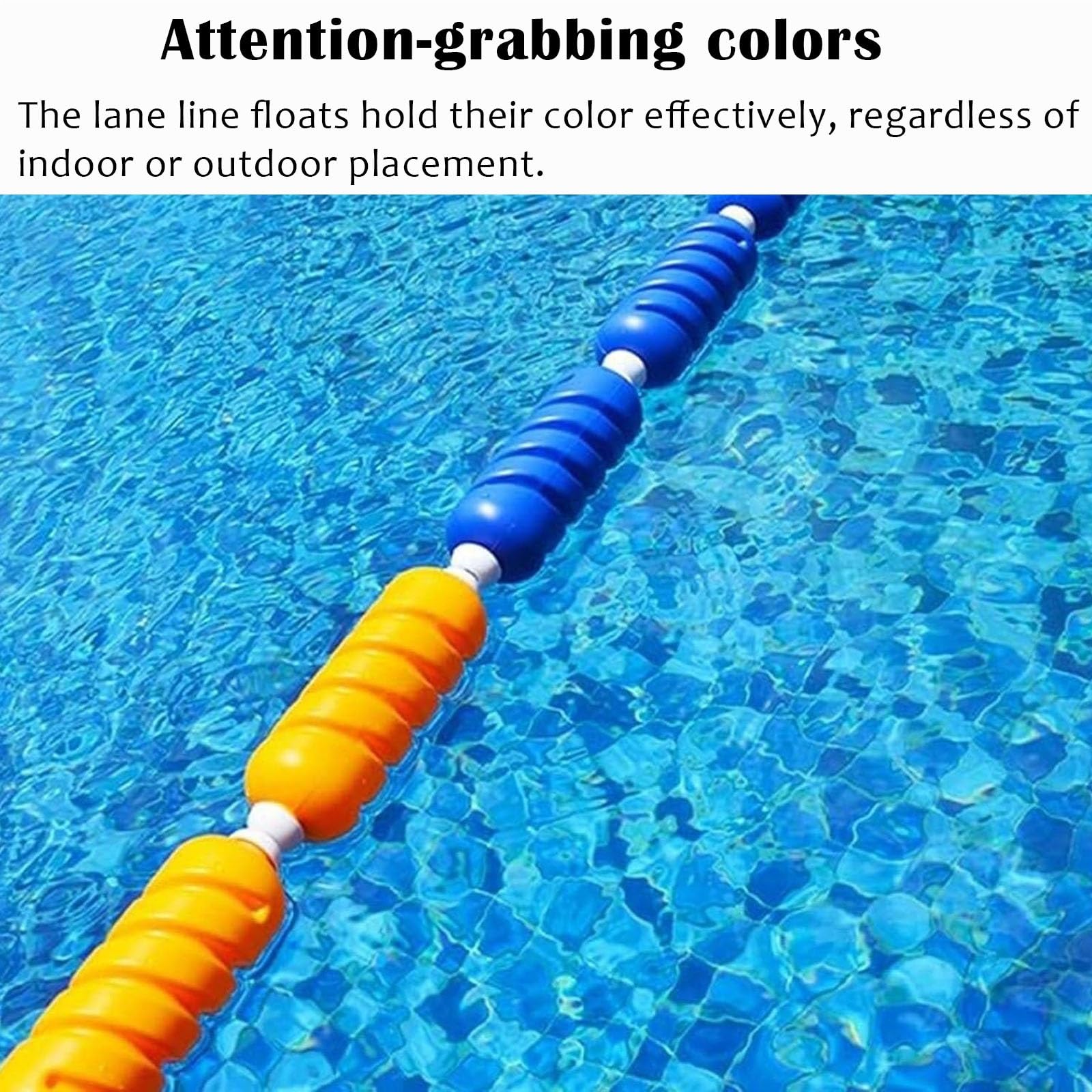 Corde Piscine sécurité Flotteurs De Sécurité De Piscine Réglables, Couloir De Sécurité avec Corde De Séparation avec Accessoires, Kit De Ligne De Flotteur Natation(L 17m)