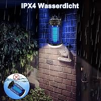 WUEAOA Elektromos Rovarcsapda LED Lámpával, 4200V Szúnyogirtó UV Fénnyel, IPX4 Vízálló Légyirtó Szúnyogok Ellen 4