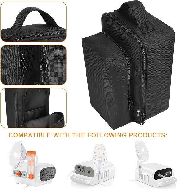 Beautyflier Nebulizer Carry Bag for Nebulizer Machine Personal Compressor, Portable Storage Carry Bag, Protective Travel Case for Nebulizer Machine for Adults and Kids, Space for Masks, Cables