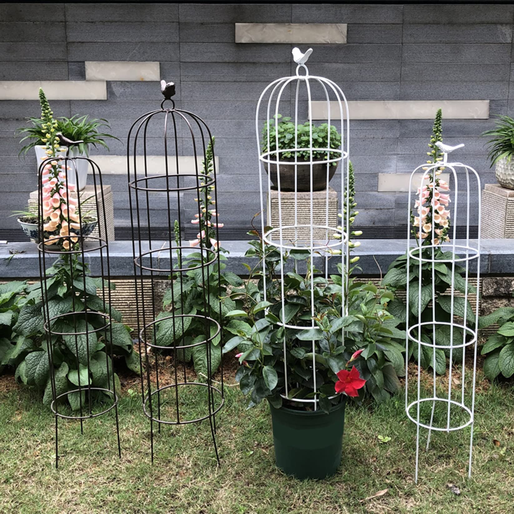 2 Pièces Tuteur Colonne de Jardin Obélisque Pieu Tuteur Plante Tuteurs Plantes Support Tuteurs Supports pour Plantes Grimpantes et Fleurs,Treillis en métal pour la Maison Jardin,Jardinage et verger