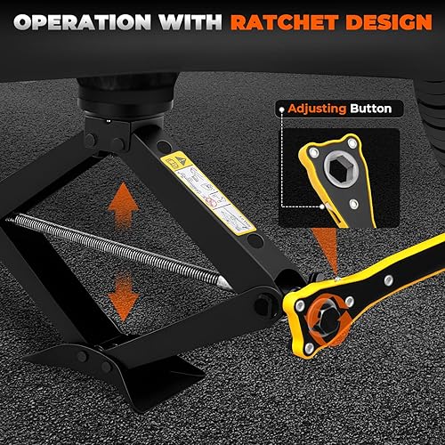 Miniatura 6 de Kit de gato de tijera de 3 toneladas para BMW y MINI con almohadillas de goma, kit de herramientas de reparación de neumáticos de repuesto para BMW