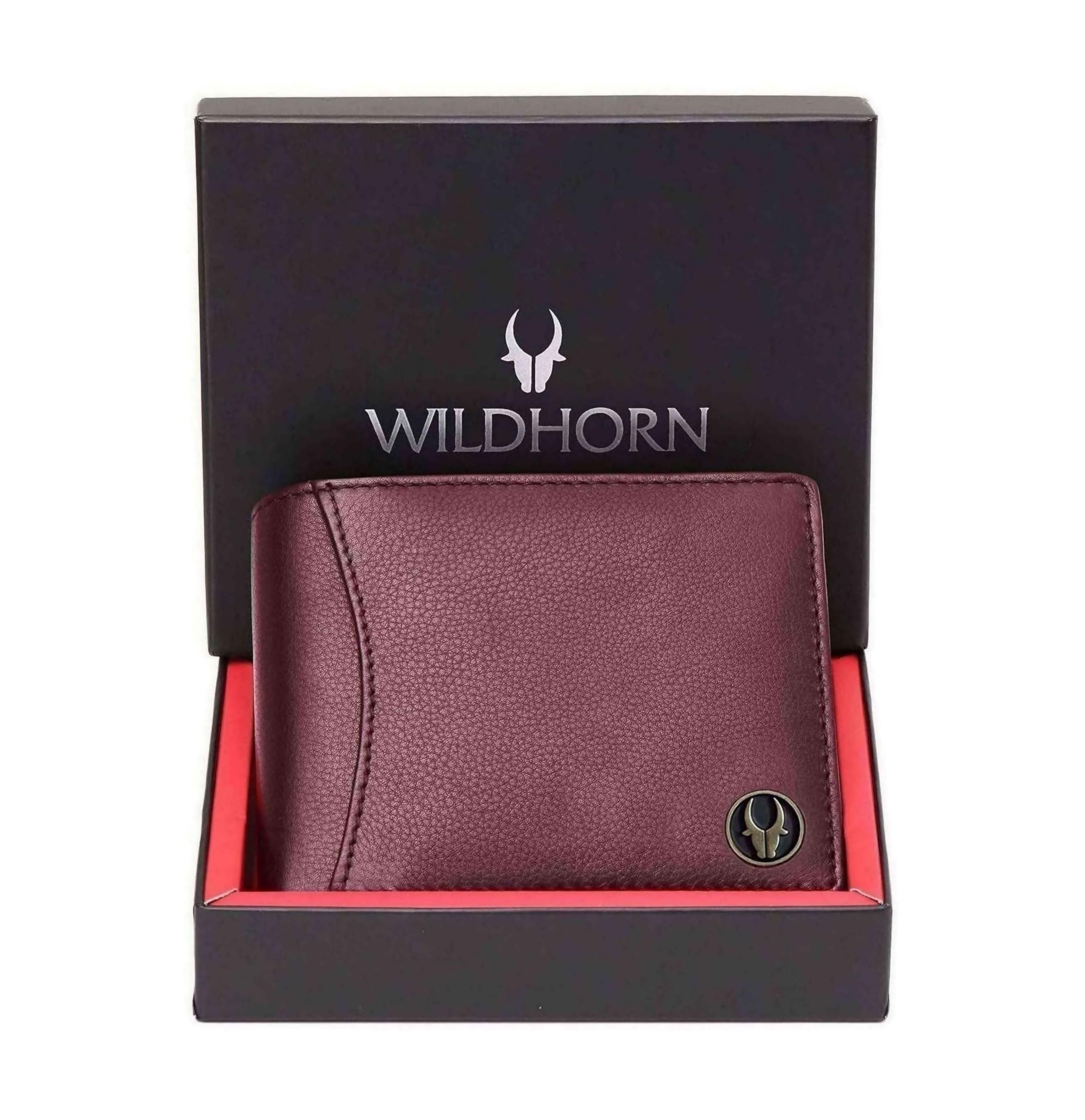 Rfid Protected Leather Wallet For Men, Maroon