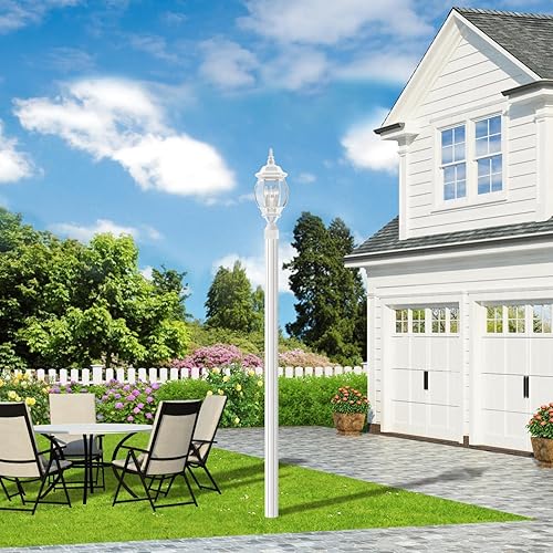 Miniatura 3 de Livex Lighting 7526-13 Luz superior para poste al aire libre con pantallas de vidrio biselado transparente, color blanco