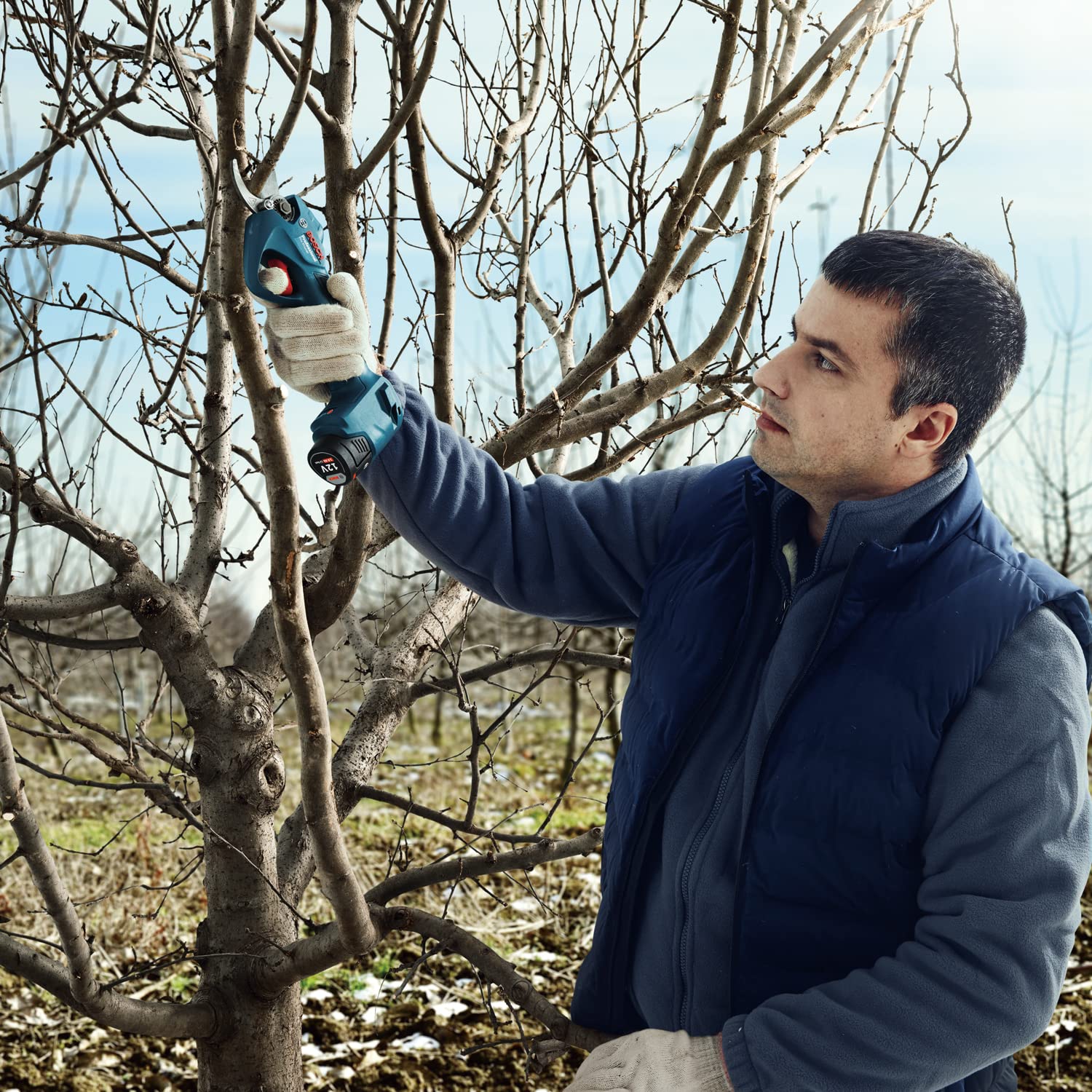 Bosch Professional system 12V: akumulatorowy sekator Pro Pruner (maks. głębokość cięcia w drewnie (gałęzie drzew) 25 mm)