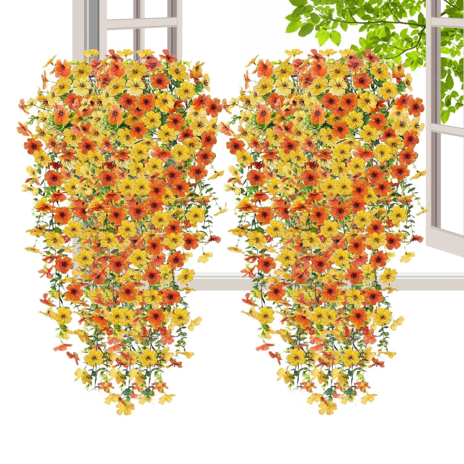 Fleurs artificielles d'extérieur violettes : décoration murale intérieure et jardin d'intérieur