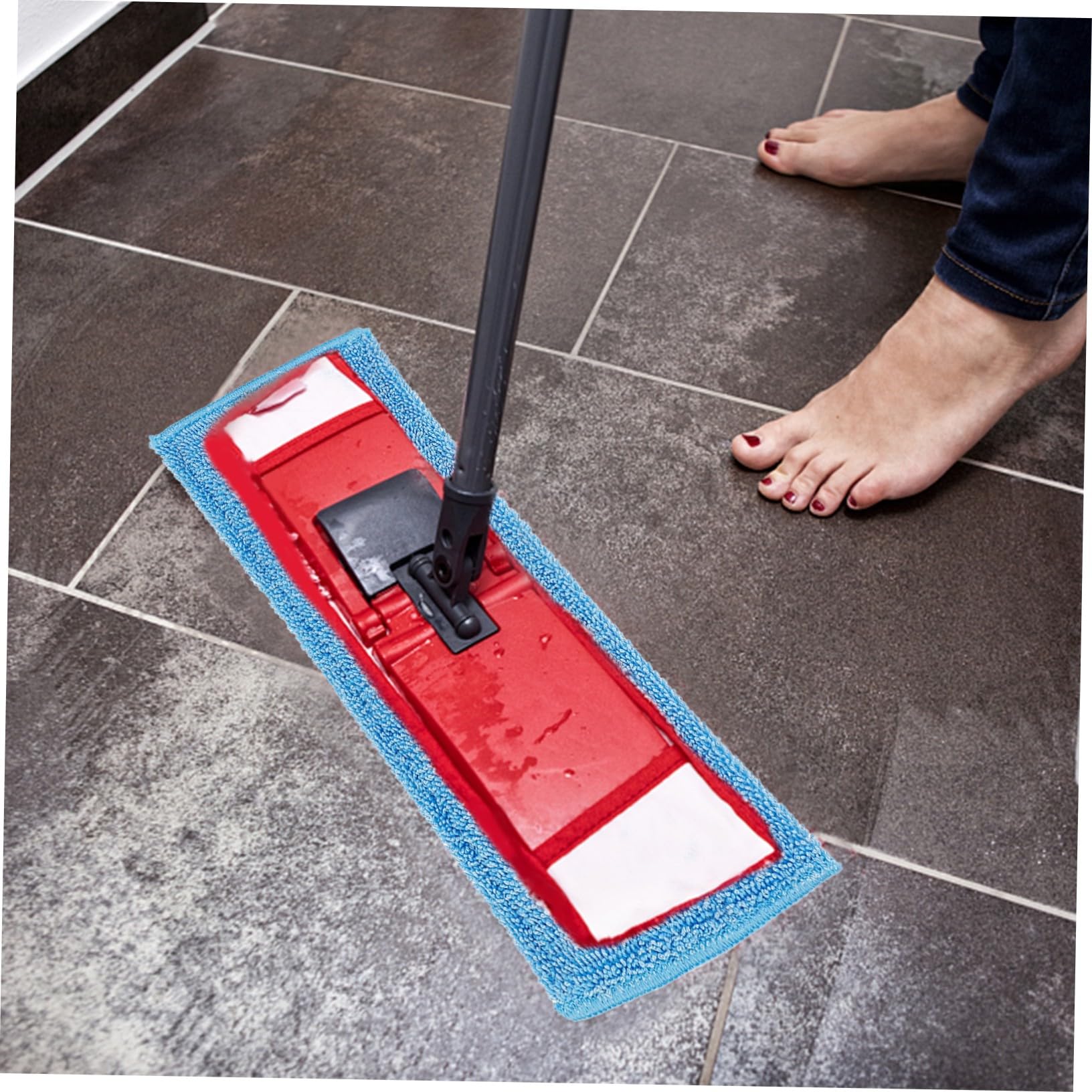 Hemobllo 6pezzi Panno di Ricambio in Microfibra per Scopa Panni Riutilizzabili per Pulizia dei Pavimenti Alta capacità di Assorbimento e Asciugatura Rapida