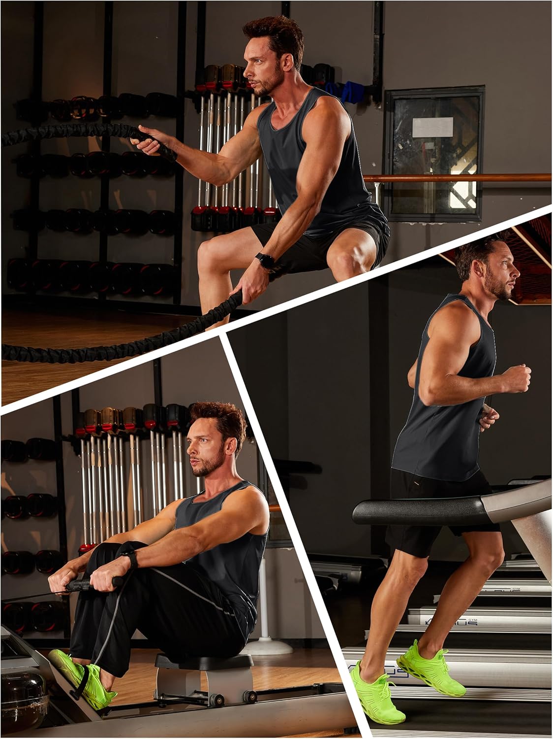 TACVASEN Men's Workout Tank Tops Sleeveless UPF 50+ Summer Sun Shirts Quick Dry for Running Swim Gym Beach - Image 4