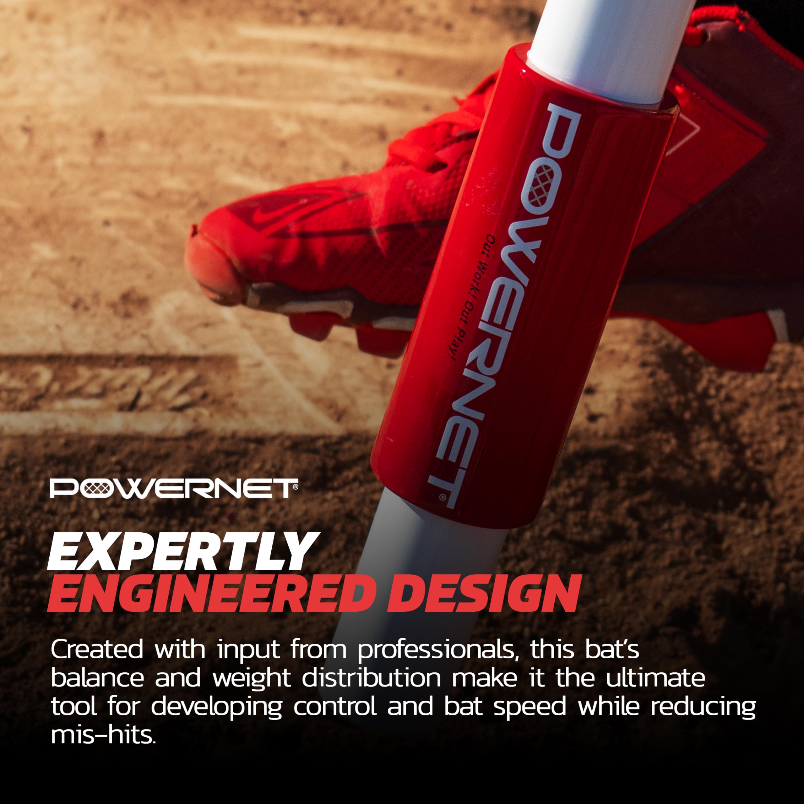 PowerNet Sweet Spot Softball-Baseball-Schlagtrainer-Schläger, entwickelt die richtige Schwungtechnik und Schlagort, Baseball-Trainer-Schläger, Schlagübungsausrüstung (68,6 cm/680,4 g, 78,7 cm/794,8 g