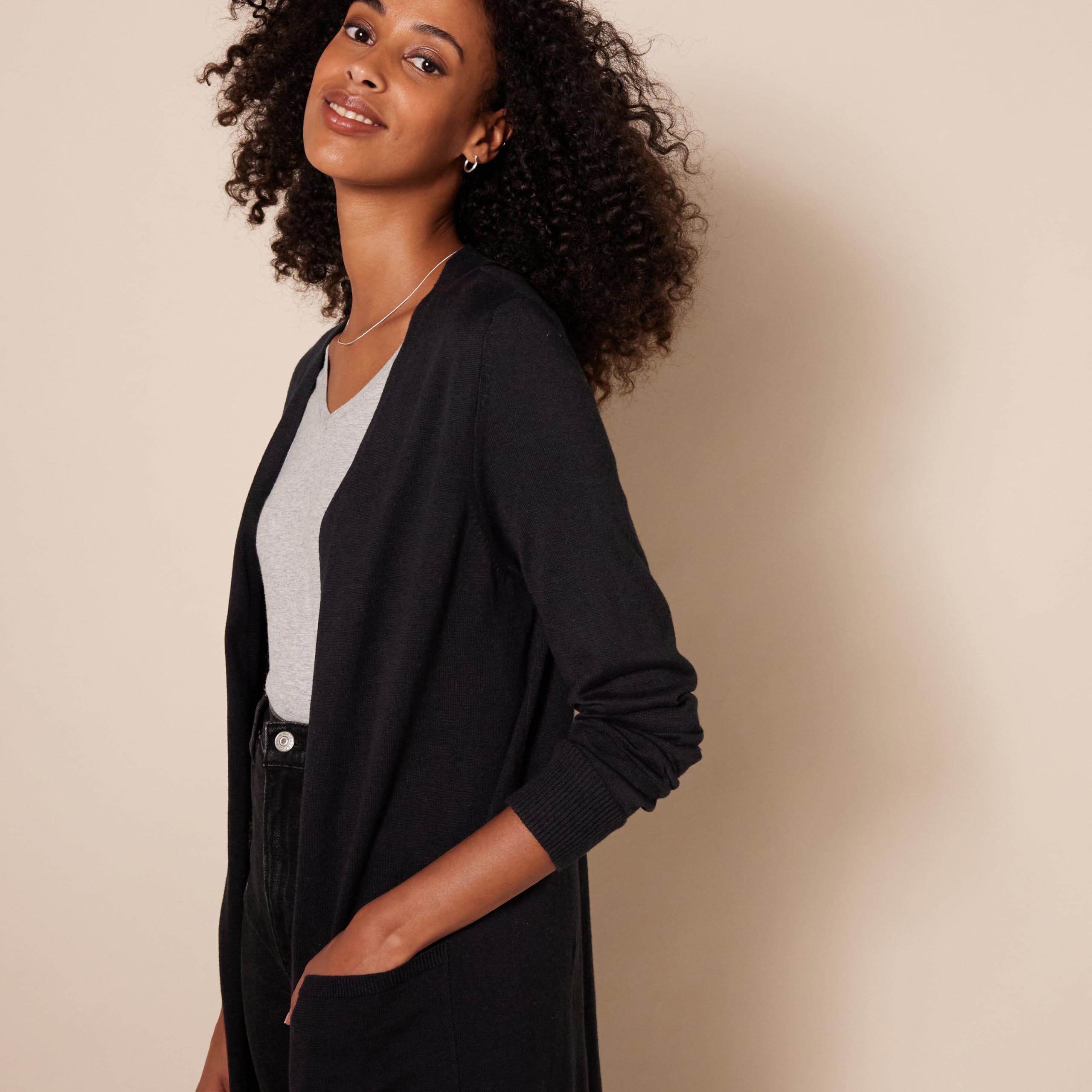 Amazon Essentials Cardigan Lungo Leggero (Taglie Forti Disponibili) Donna