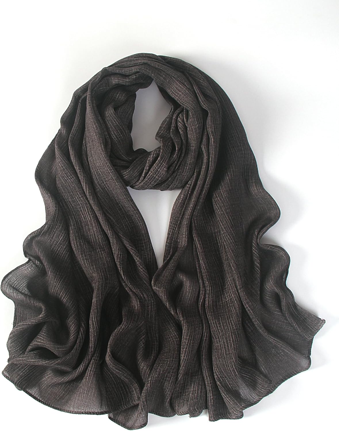 Lightweight Cotton Linen Feel Scarf Shawl Wrap Hijab for Women, Travel Fall Winter Gift - Image 2