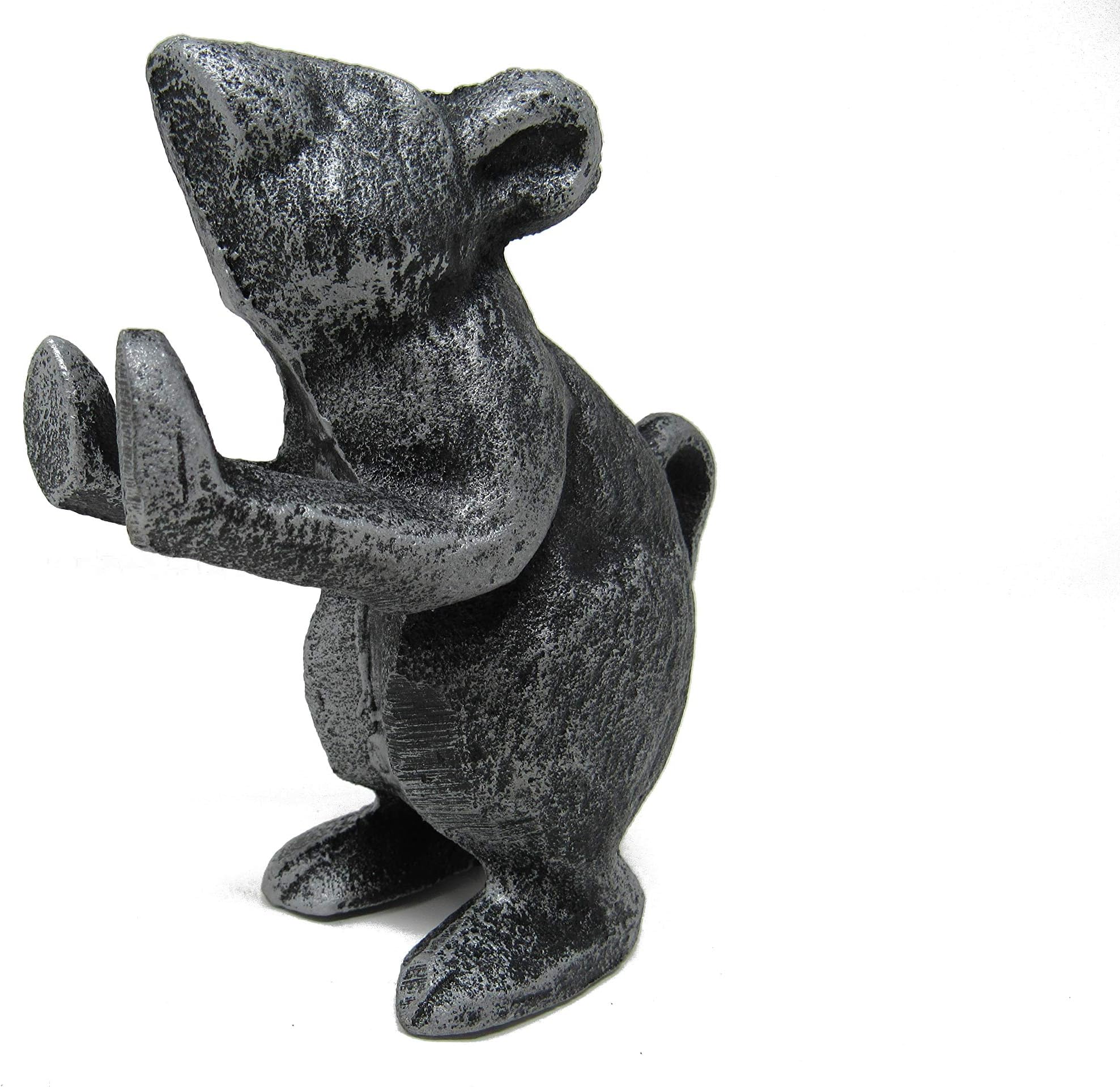 Cast Iron Mouse Rodent Door Stopper Farmhouse, Shabby Chic, Rustic Quality Decorative, Vintage Door Stop - Stop Your Interior or Exterior Doors with Great Style by Ashes To Beauty (Black/Silver)