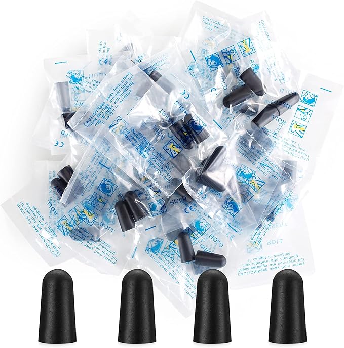 50 Pairs Earplugs for Noise Cancelling Individual Bagged