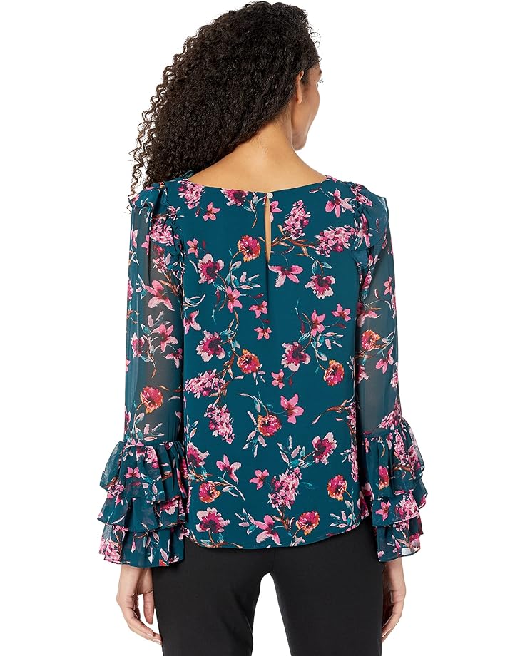 CeCe Long Sleeve Floral Moment Blouse w/ Ruffle Cuff - #2 of 4