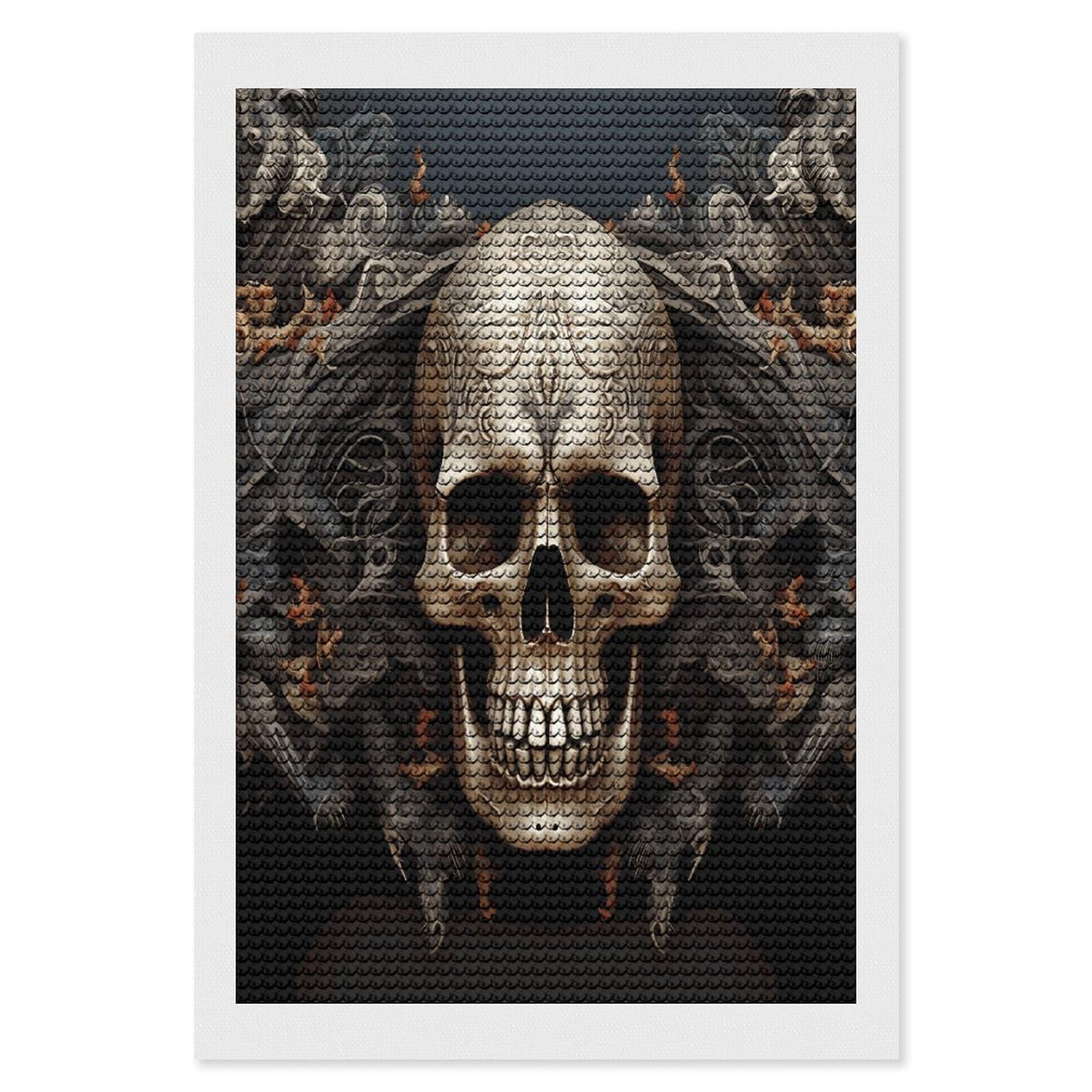 LDGSUPH Skulls Diamond Painting Kits for Adults Paint with Diamond Pictures Art DIY Full Drill Diamond Dots Painting Personalized Diamond Photo for Home Wall Decor Gift 8"x12"