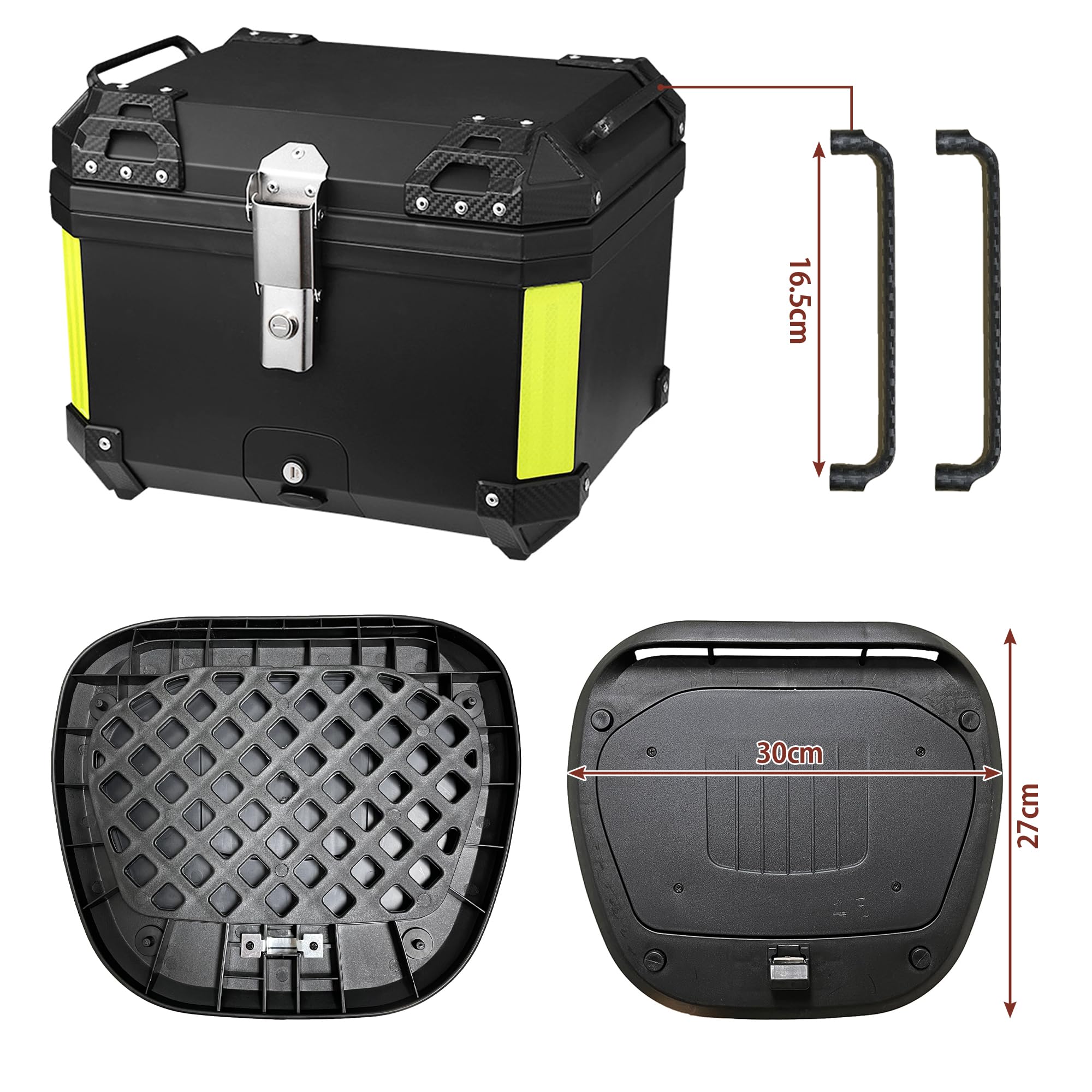 バイク用 リアボックス 45L バックレスト付 Amazon | QIYAONUO 45L バイク用 リアボックス用 付属品