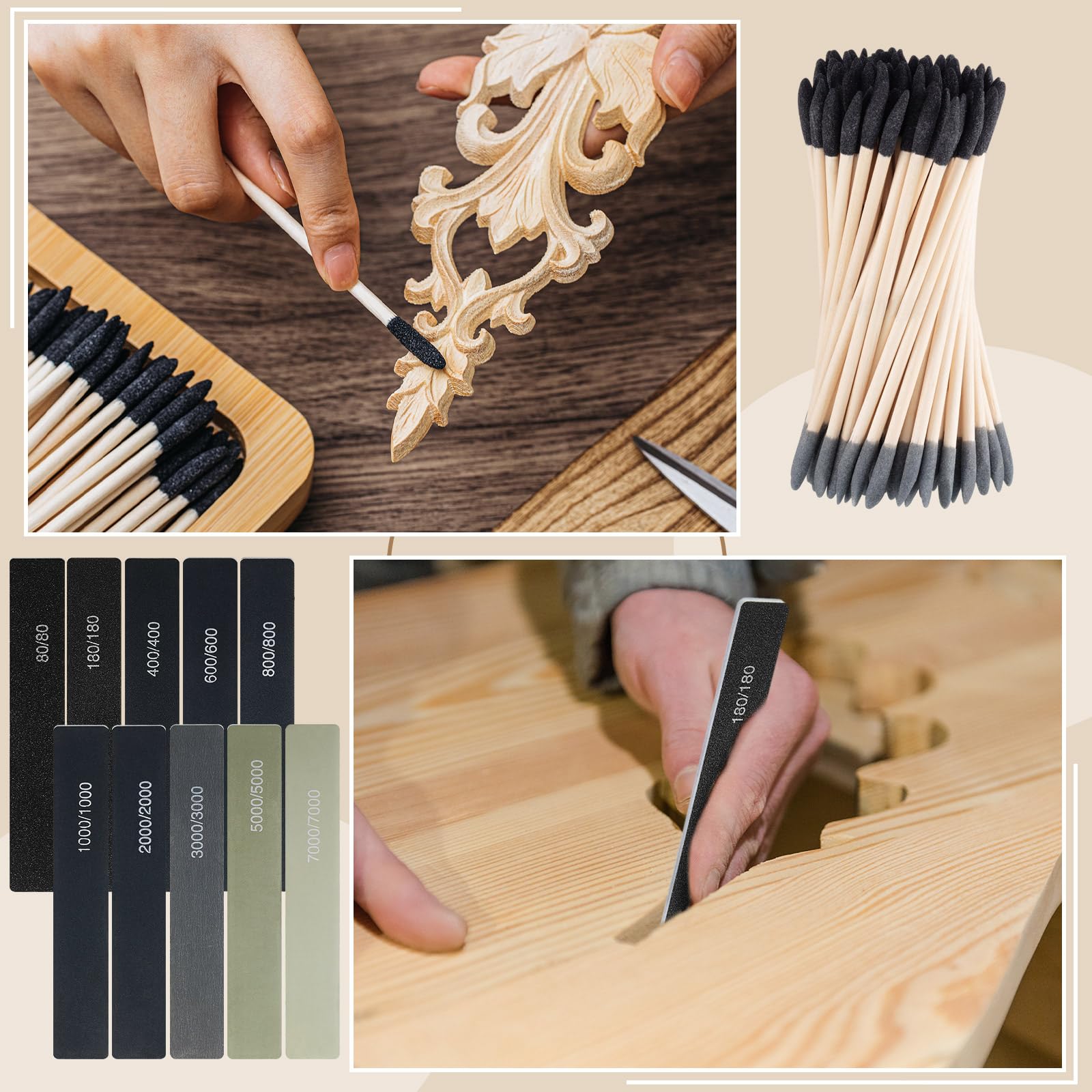 Sanding Sticks Kit - 70 Pcs for Model Making -5
