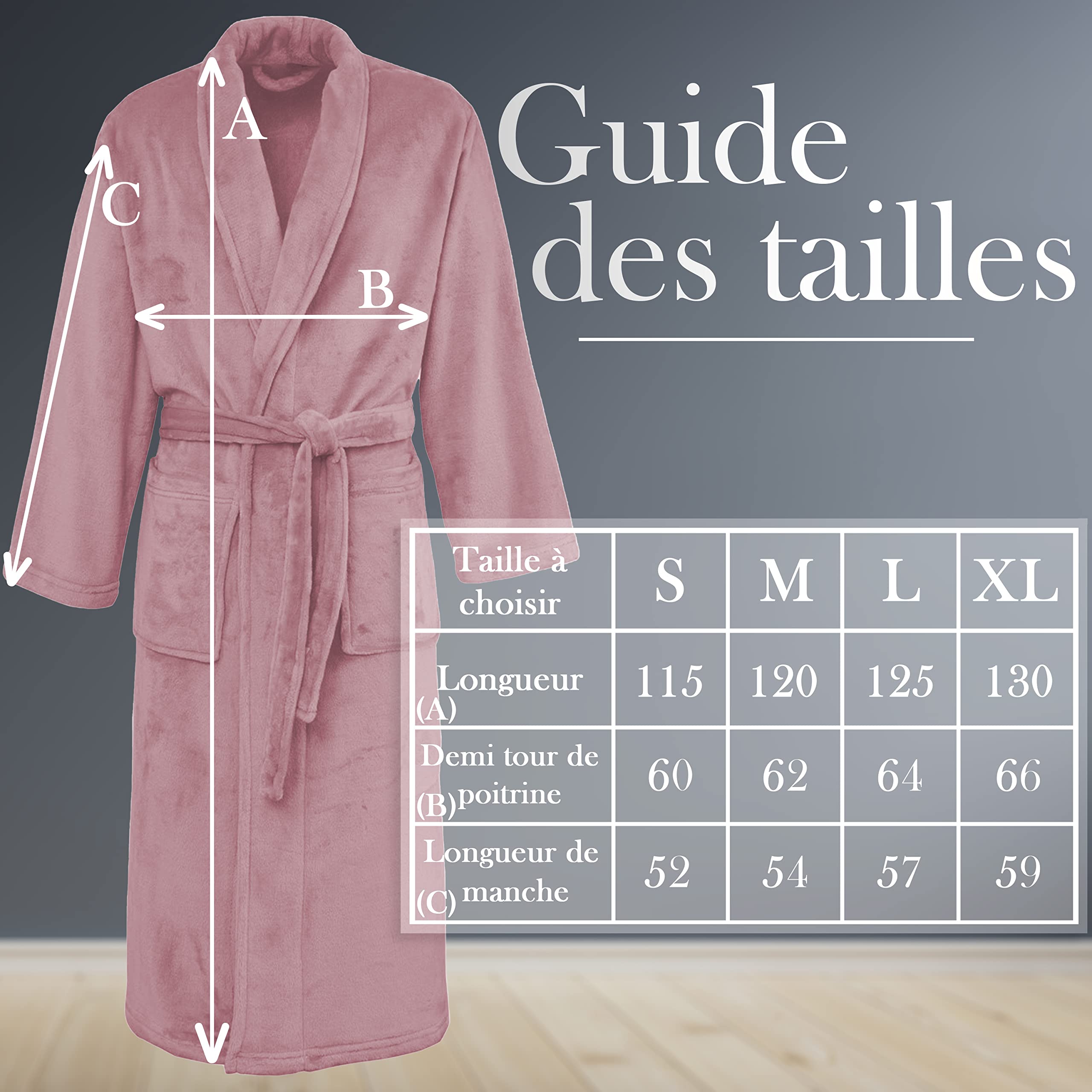KDO MAGIC Robe de chambre femme personnalisée - Peignoir de chambre personnalisable - Brodé avec un prénom - Cadeau maman noël, saint valentin, anniversaire, fête des mères