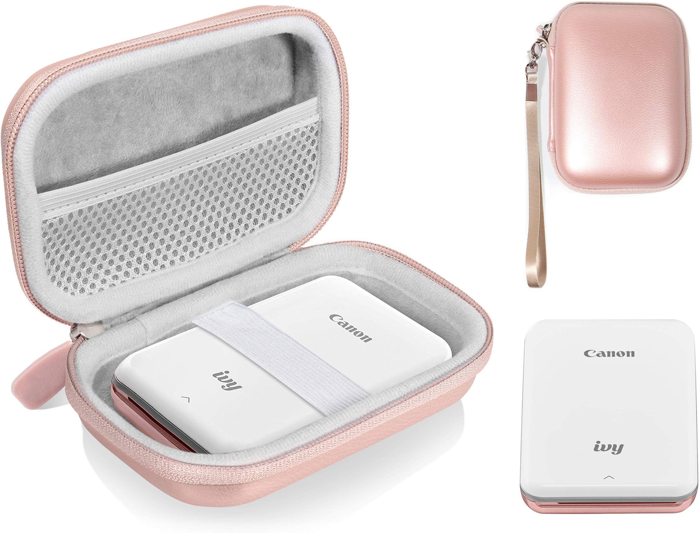 GETGEAR Plastic Ethylene Vinyl Acetate EVA Case Forcanon Ivy 2 Mini/Canon Ivy Mini/Canon Ivy CLIQ+2 CLIQ 2 CLIQ+ Photo Printer Mobile Wireless Bluetooth Instant Camera Printer(R) (Rose Gold)