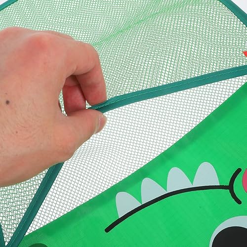 Miniatura 4 de Tofficu Organizador de juguetes de baño en forma de dinosaurio con ventosas, bolsa de almacenamiento de malla colgante para juguetes de baño de