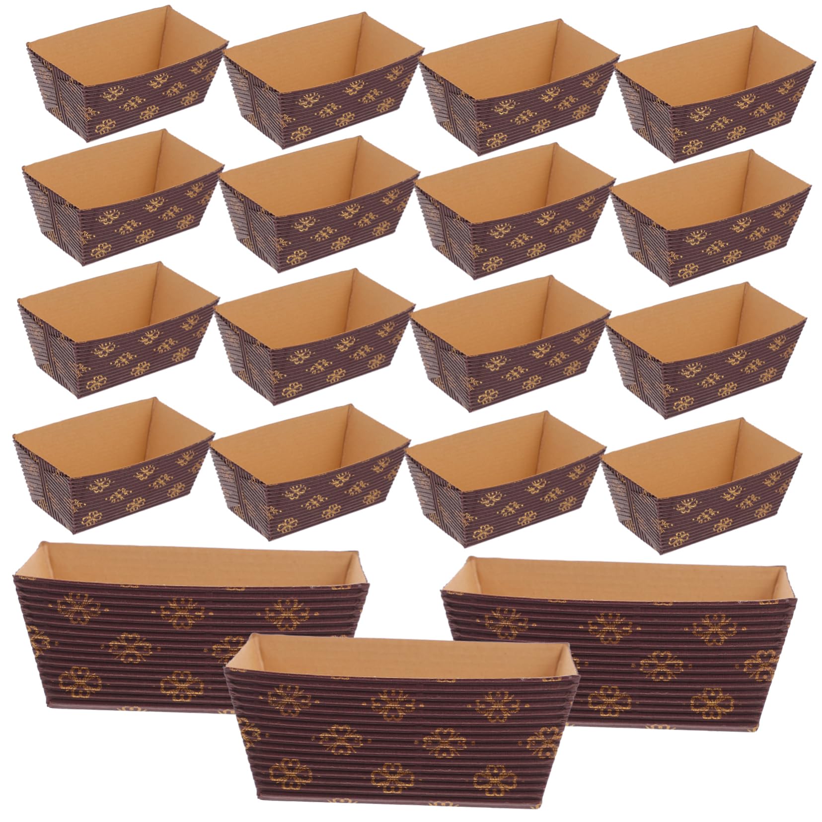 BRIGHTFUFU 50Pcs Paper Baking Pans Sturdy Nonstick Loaf Pan Liners for Easy Release for Baking Bread Cakes Pastries Rectangle Shape