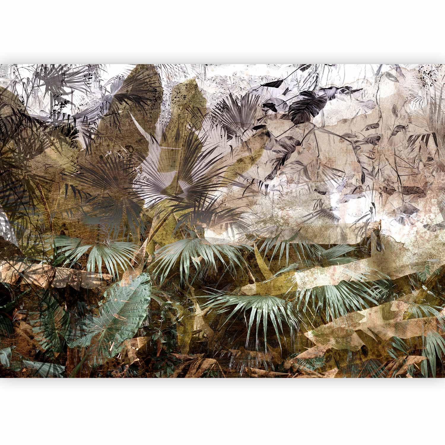 murando - Carta da Parati Moderna per Soggiorno, Tropicale, 400x280 cm | Fotomurali in TNT, Decorazione da Muro XXL, Carte da Parati Moderne, Foglie, Produzione Europea