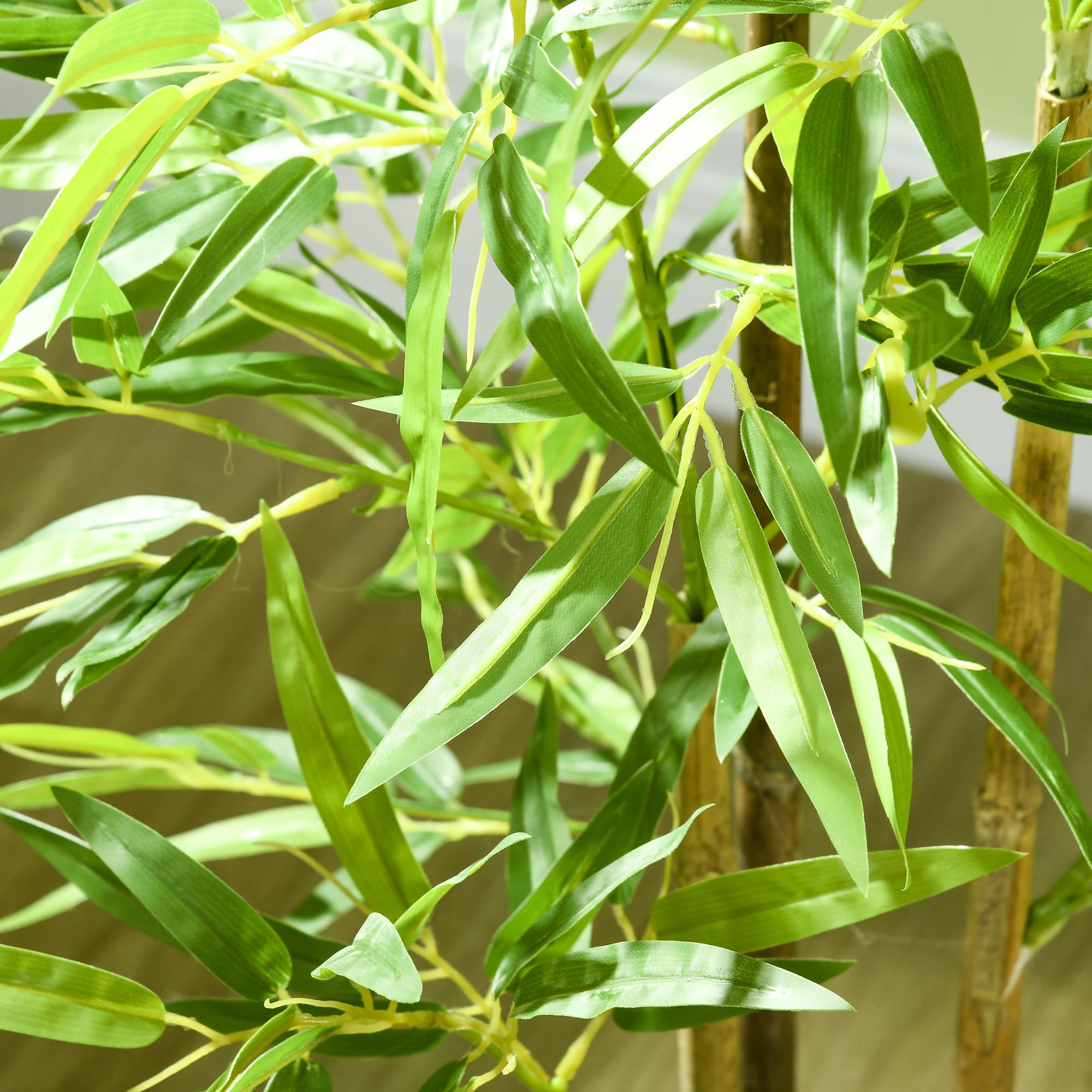 HOMCOM Plante Artificielle Bambou Arbre 120 cm avec Pot