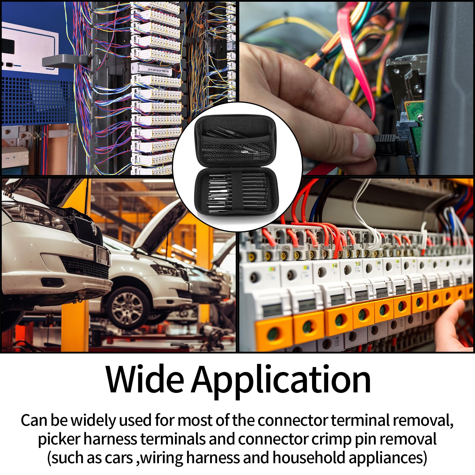 30 Pz Strumenti di Rimozione Terminale, Pins Rimozione per Auto Elettrico Connettore a Crimpare, Connettore per Terminale Elettrico Rimuovi Kit per Auto, Kit di Strumenti per Rimozione Terminali
