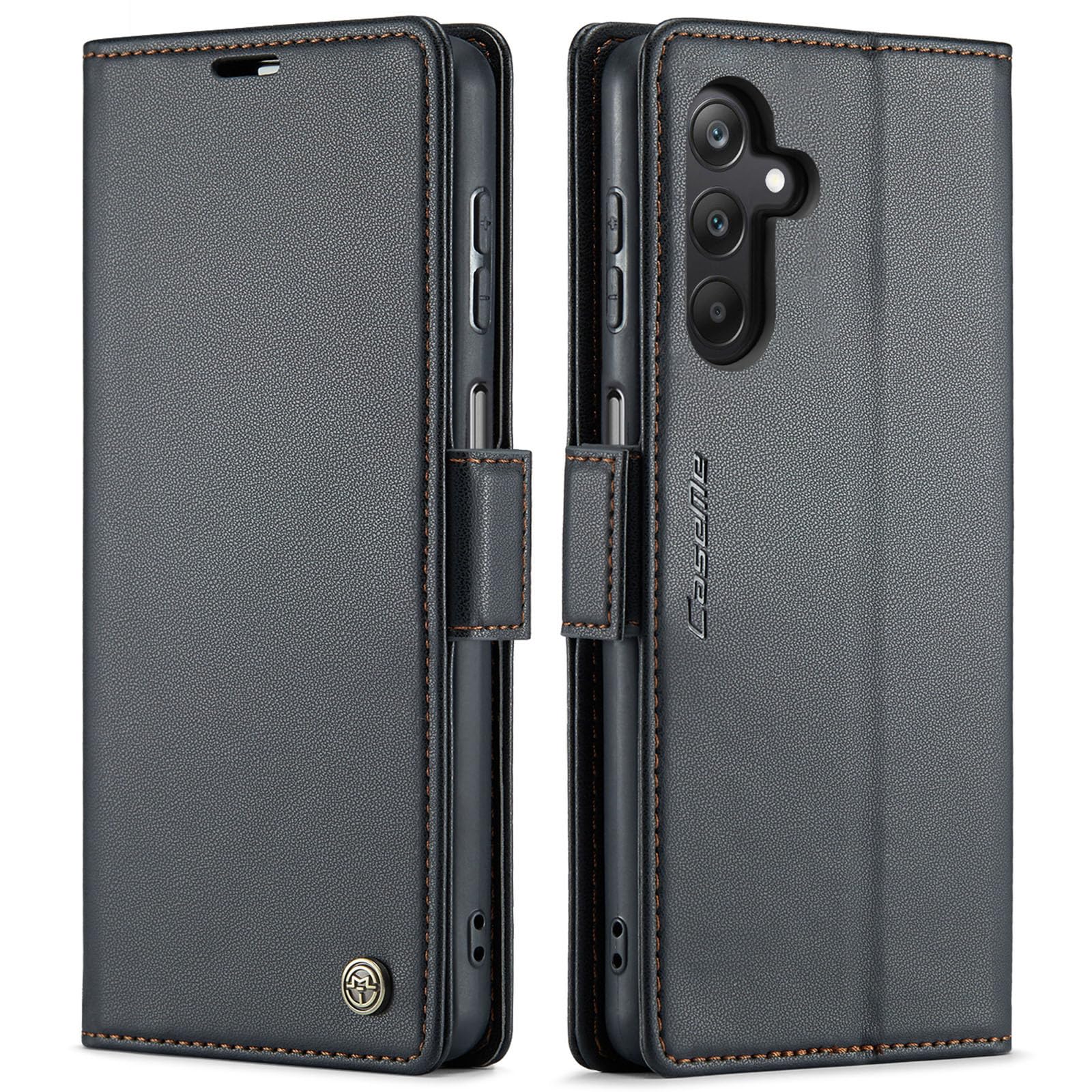 FCOZCKLOM Compatible with Samsung Galaxy A25 Wallet Case with RFID Blocking Card Holder,Kickstand Flip Folio Leather Phone Case for Samsung Galaxy A25 5G (Black)