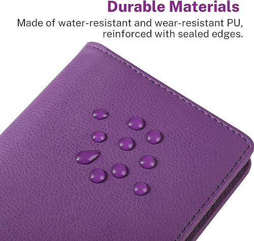 Miniatura 5 de MaxGear Organizador de tarjetas de visita, gris oscuro y morado