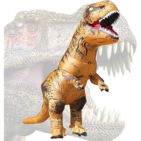 Adult Inflatable Dinosaur Mascot T-Rex Costume for Halloween