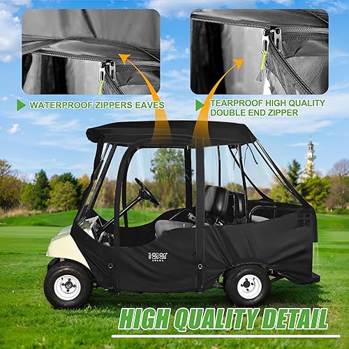 Miniatura 7 de 10L0L Recinto de conducción de carrito de golf para Club Car DS 2+2 pasajeros, (techo corto de 56 a 59 pulgadas con banco) resistente al viento,