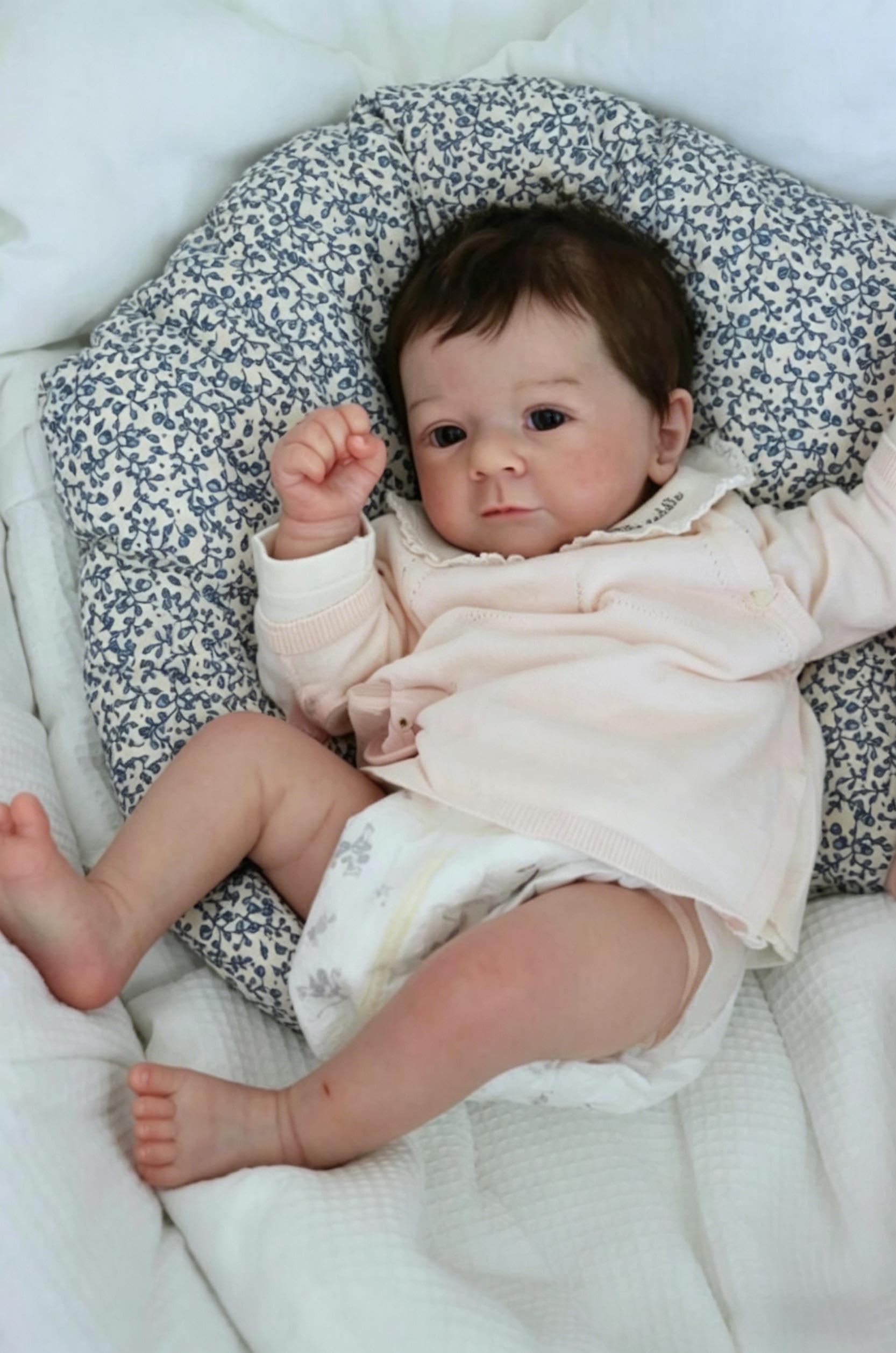 RXDOLL Realistyczne lalki Reborn Baby Dolls Girl Silicone Full Body Vinyl zakorzenione włosy realistyczne lalki noworodka, które wyglądają jak prawdziwe życie lalka bobas nadaje się do prania, zabawka