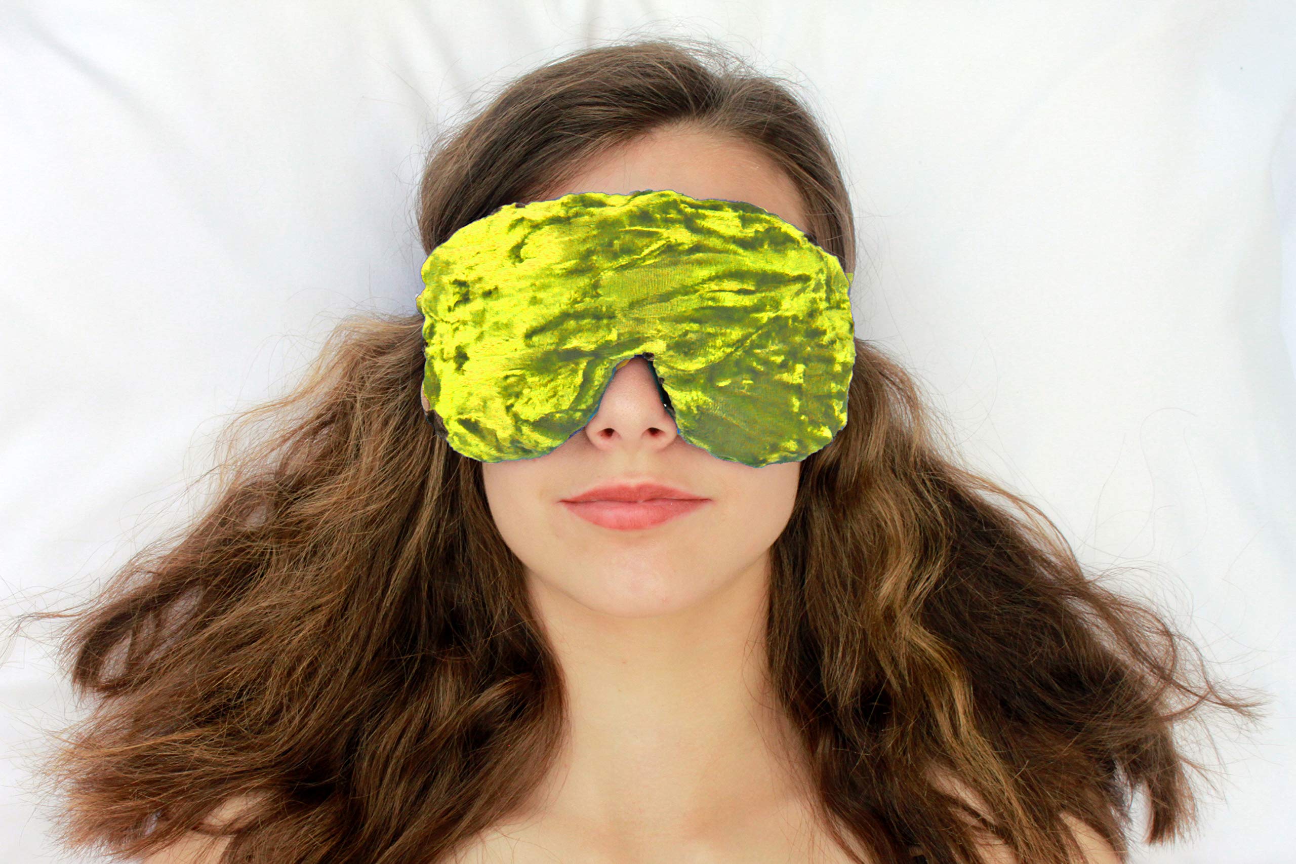 Candi AndiHandmade Sleep Eye Mask Pillow - Flax Seed Fill - Unscented - Lime - TEMF-LM