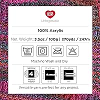 Vista 6 de Red Heart Boutique Unforgettable Woodlands Yarn - 3 Pack of 100g/3.5oz - Acrylic - 4 Medium (Worsted) - 270 Yards - Knitting/Crochet Bosques