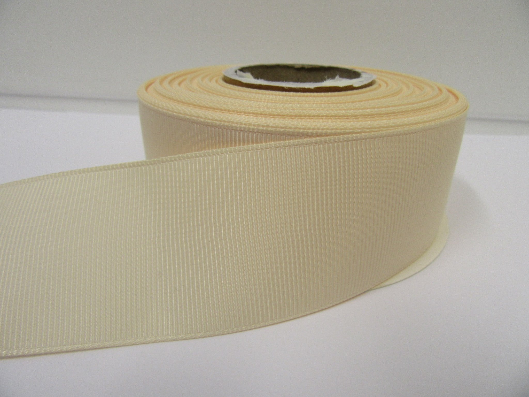 Beautiful Ribbon Cream 2 Metres (Cut From Reel) Of 38Mm Grosgrain Ribbed Ribbon Double Sided 38 Mm 3.8Cm 1.5" 1.5 Inch