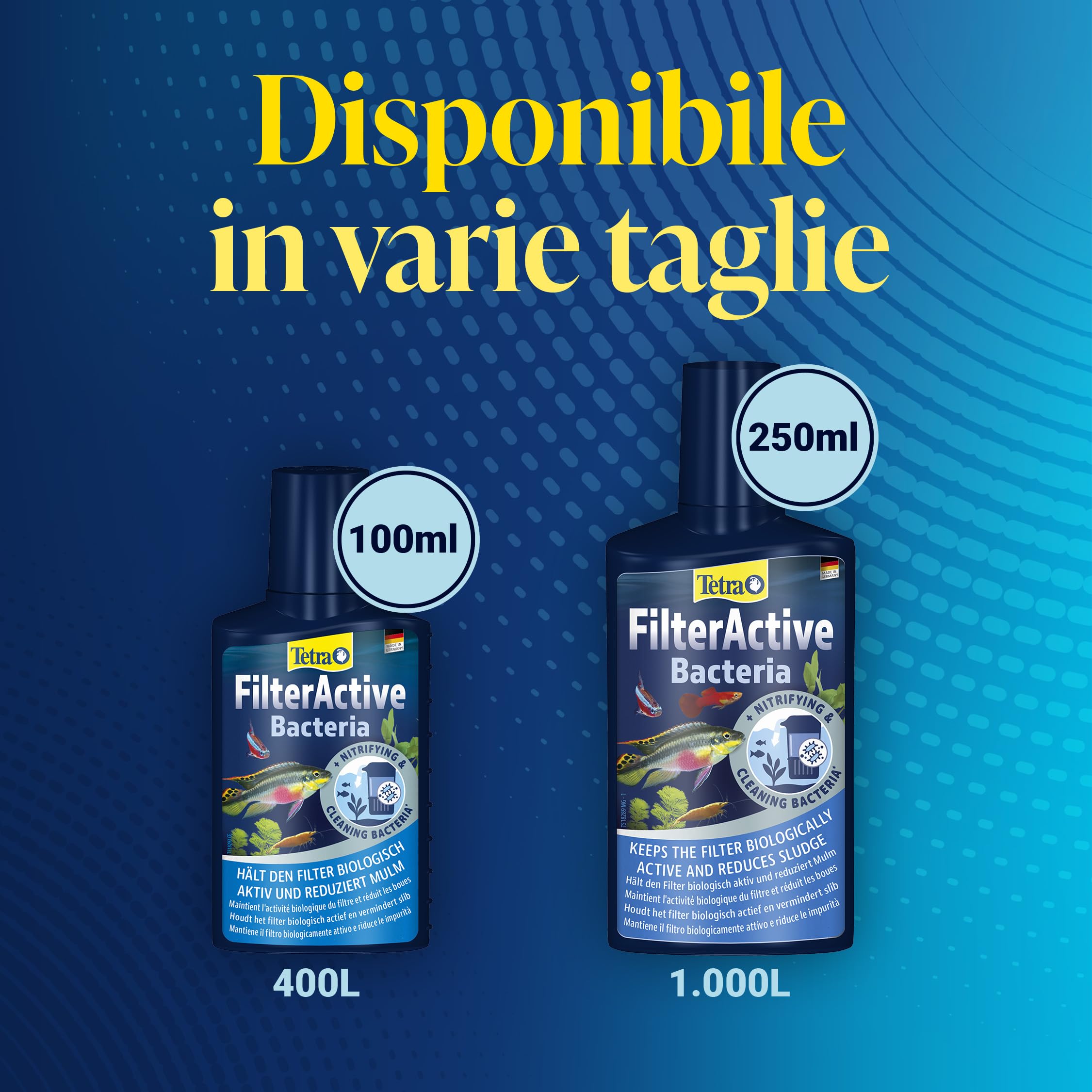 Tetra FilterActive 250 ml Contiene Batteri Vivi che Attivano il Filtro e che Riducono l'Accumulo di Impurità, Mantiene il Filtro Biologicamente Attivo