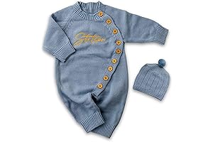 Embroidered Birth Announcement Romper for Baby Boy: Rosanbella's Coming Home Outfit