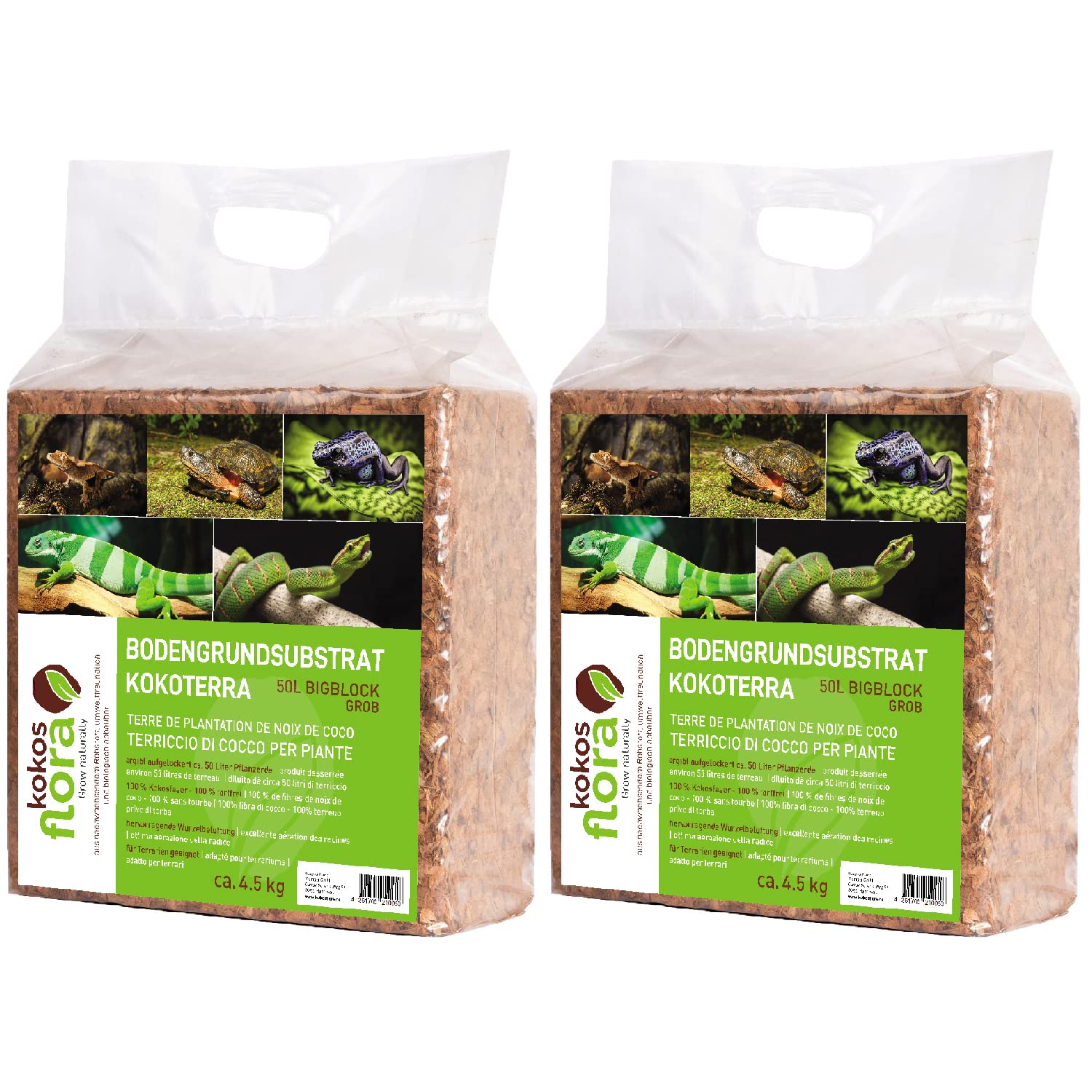 Premium 100L Block - Torffreies Bodengrundsubstrat für Haustier-/Tiereinstreu - Geruchsfrei, haustiersicher, biologisch abbaubar, 100% natürlich, umweltfreundlich