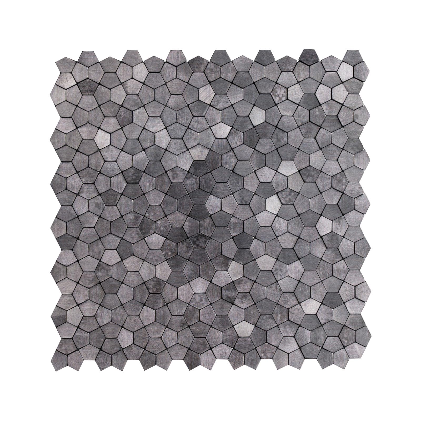Team Value Peel and Stick Backsplash Silver Mosaic Tiles – Waterproof Tile Stickers, Fire-Resistant, Easy to Install, 10 Sheets 11.1