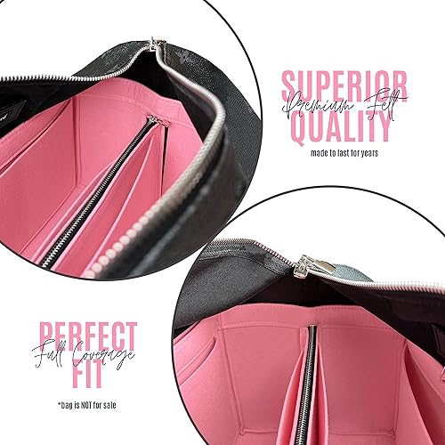 Miniatura 5 de Keepall Bag Organizer for Lv Keepall 50 Insert Keepall 45 Organizer Base Shaper Handmade 3mm Premium Felt Snug Sturdy (Keepall 55, Black)