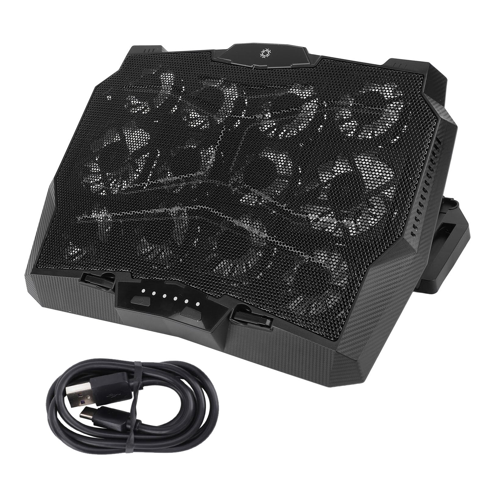 Pad di Raffreddamento per Laptop Ad Alta velocità con 12 Ventole in Altezza Regolabile per Supporto Portatile Leggero per Ufficio Domestico