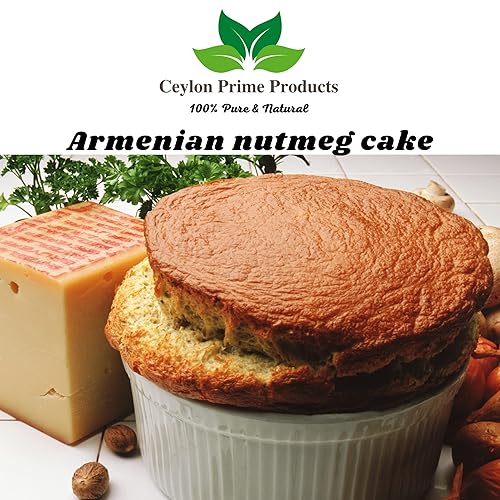 Vista 4 de Nuez moscada entera de Ceylon Prime Products (2 onzas) Nuez moscada 100% pura y natural de Sri Lanka En una bolsa resellable (~ 13 unidades)