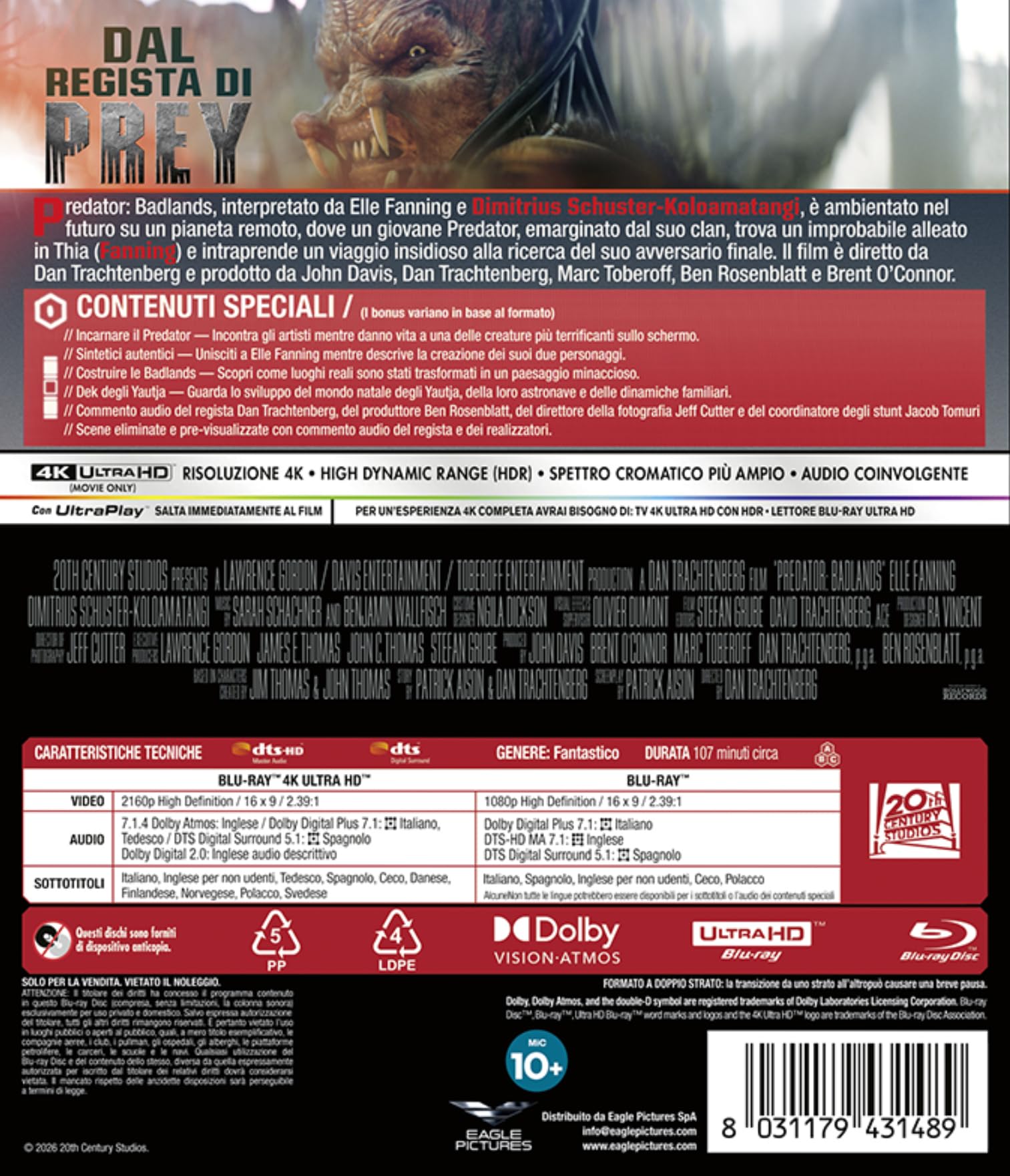 Predator: Badlands - 4K (Bd 4K + Bd Hd)