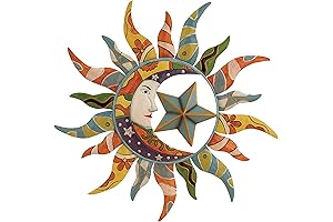 Stunning Metal Sun and Moon Wall Art: Enhance Your Home and Outdoor Spaces
