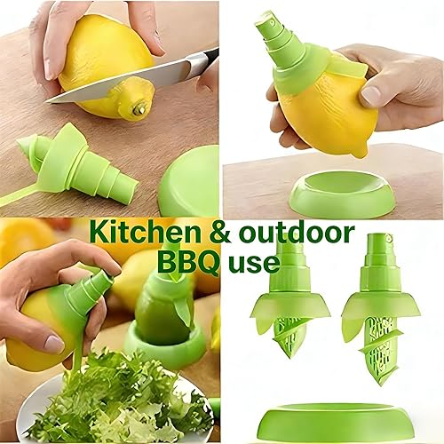 Miniatura 3 de Paquete de 2 pulverizadores de jugo de limón, jugo de naranja manual en aerosol cítrico para sabor fresco, exprimidor de limón para ensalada,