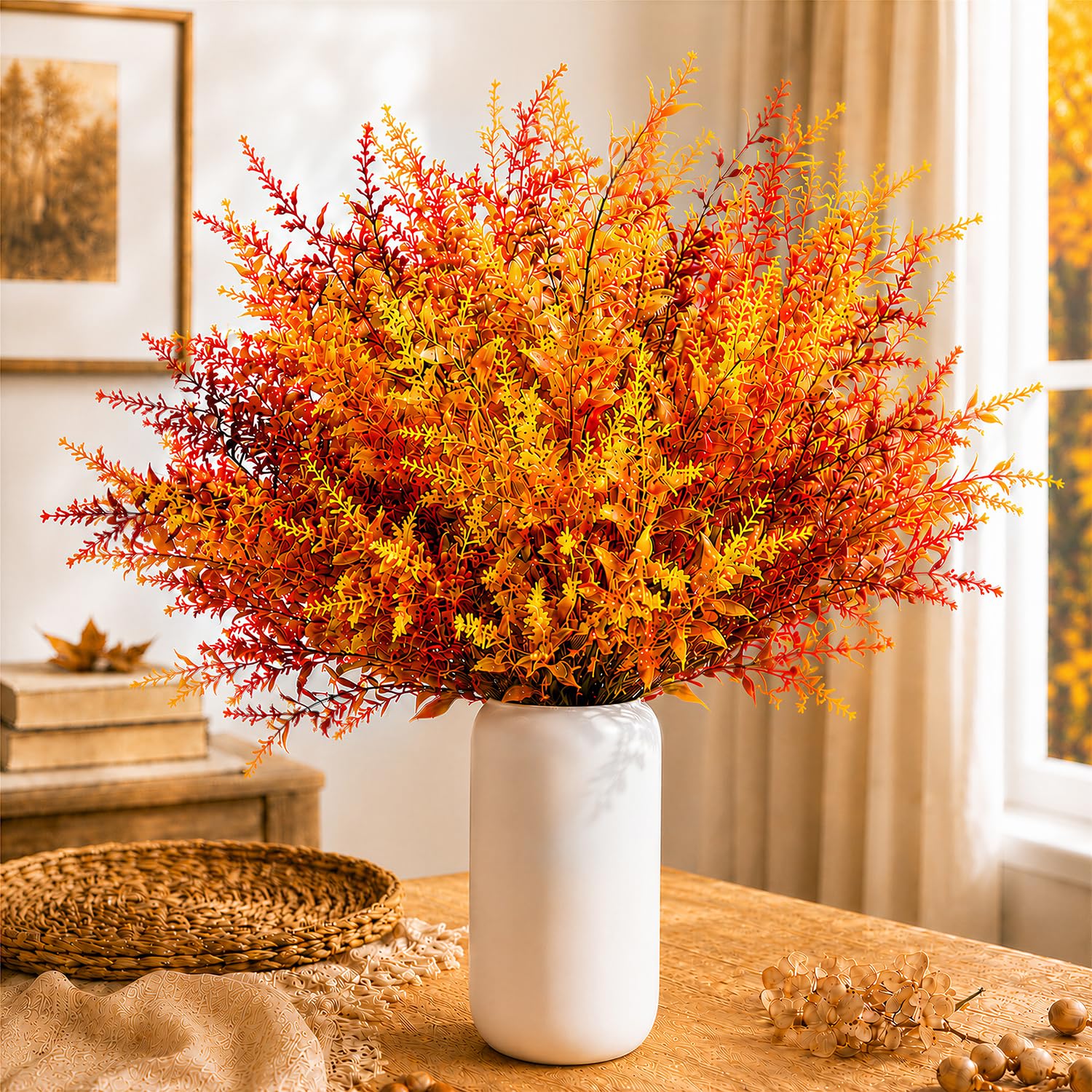 10 Bündel Herbstdeko Innen Outdoor Kunstblumen Herbst Dekoration Deko