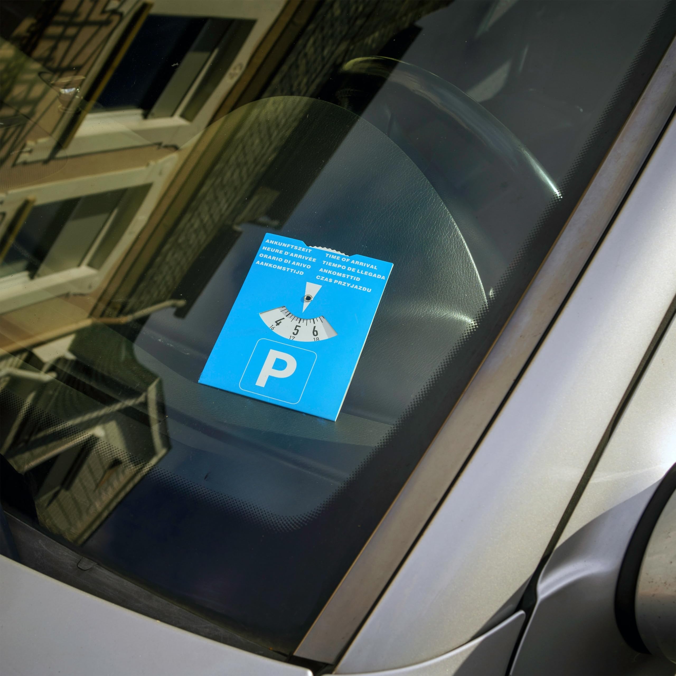 Disco de aparcamiento, 2 piezas, en azul, de papel, ajustable por las dos caras, parquímetro con ocho idiomas, para coche, camión, autocaravana, Parking Disc Blue, discos de aparcamiento
